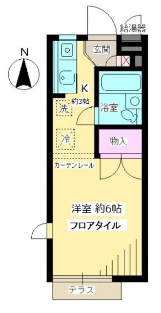 サニーハイム(ワンルーム/1階)の間取り写真