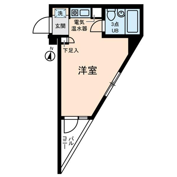 キャッスル日野台 3階階 間取り