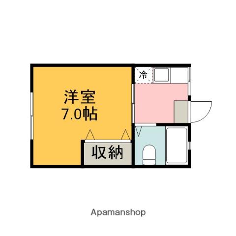 矢島ハイツ(1K/2階)の間取り写真