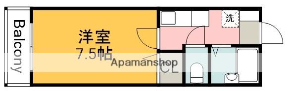 ベルメゾン彩(1K/1階)の間取り写真