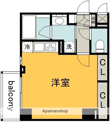 LINX LEGAMI(ワンルーム/4階)の間取り写真