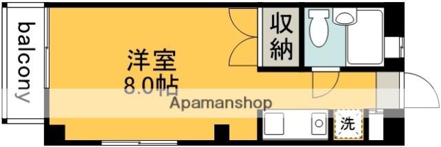 エクセルアサヒ(ワンルーム/1階)の間取り写真