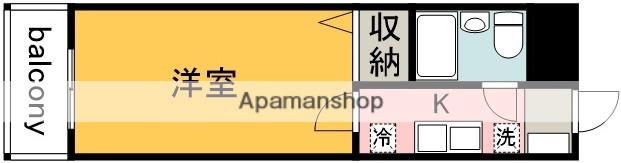 メゾンモンフレール(1K/2階)の間取り写真