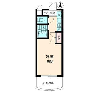 ハイグレイス・T(ワンルーム/4階)の間取り写真