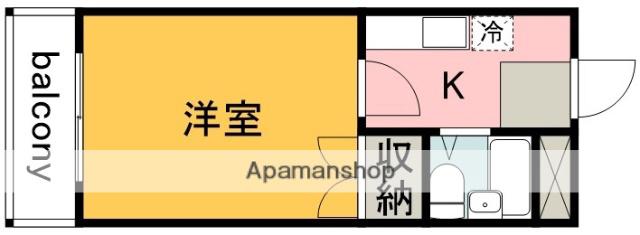 アーバンハイム府中(1K/2階)の間取り写真
