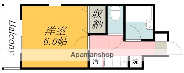 オランダ一番館(1K/2階)の間取り写真