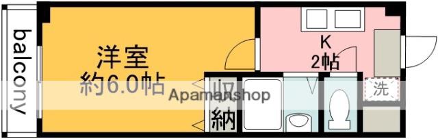 新町明星パレス(1K/1階)の間取り写真