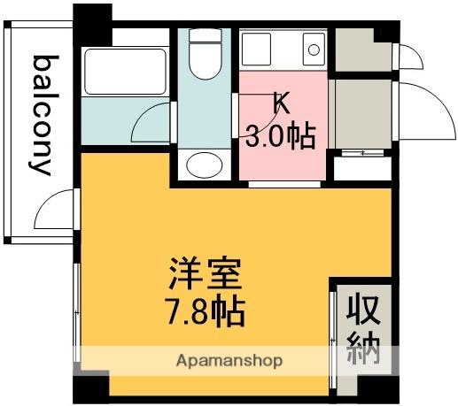 KYビルA(ワンルーム/2階)の間取り写真