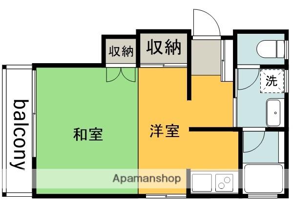 グアルダ93(ワンルーム/1階)の間取り写真