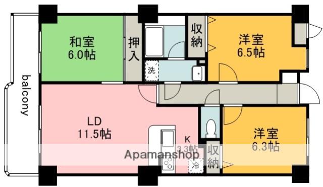 ルミエールヤガサキ 4階階 間取り