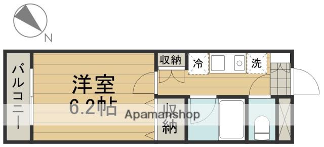 メゾンシェーヌ(1K/2階)の間取り写真