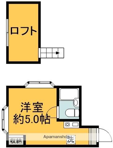 ハイム・リバーA棟(ワンルーム/1階)の間取り写真