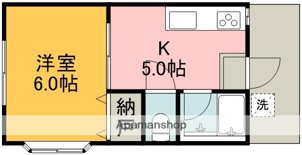 第七コーポ藤(1K/1階)の間取り写真