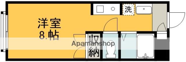 シャルマン64(ワンルーム/2階)の間取り写真