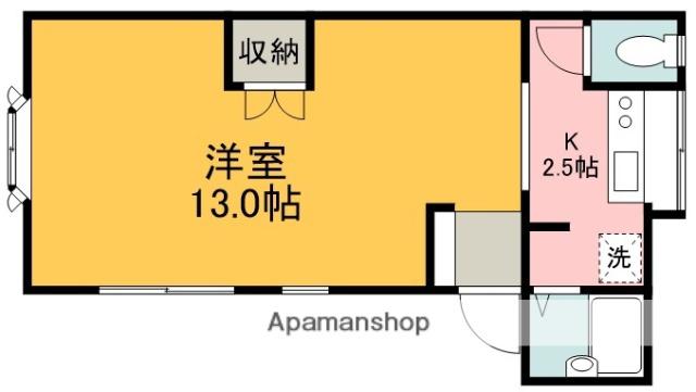 マロンハイツ(1K/2階)の間取り写真