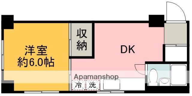 ハウスアゼリア(1DK/2階)の間取り写真