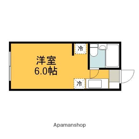 ピア・コート(ワンルーム/1階)の間取り写真