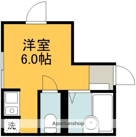 LUCE(ワンルーム/1階)の間取り写真