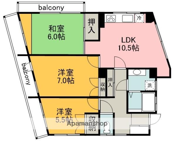 PRIMO(3LDK/4階)の間取り写真