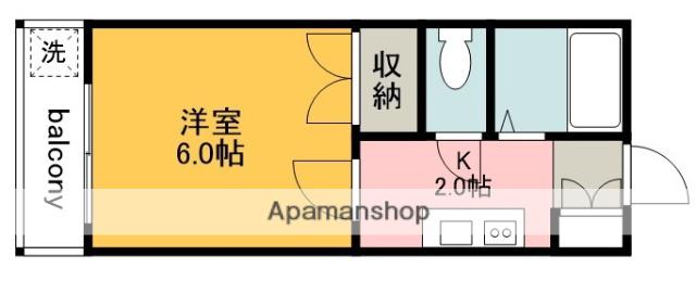 ロイヤルハーモニーパレス(1K/1階)の間取り写真