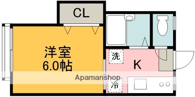 コーポめぐみ(1K/1階)の間取り写真