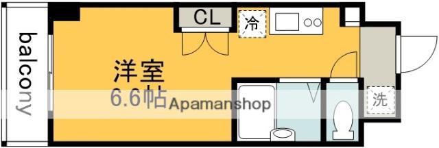 グリーンテラス国領(ワンルーム/3階)の間取り写真