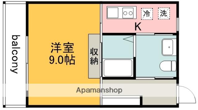 クロスアイヴィ2(1K/2階)の間取り写真