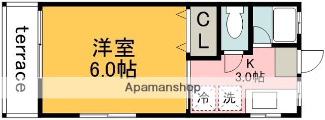 グリーンハイツ(1K/1階)の間取り写真