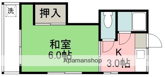 宮前荘(1K/1階)の間取り写真