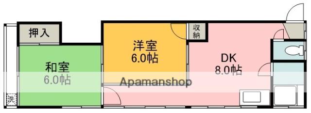 緑荘(2DK/1階)の間取り写真