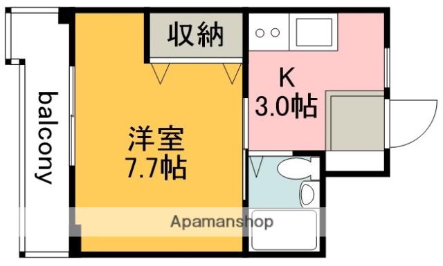 三ツ木コーポ富士見台 4階階 間取り