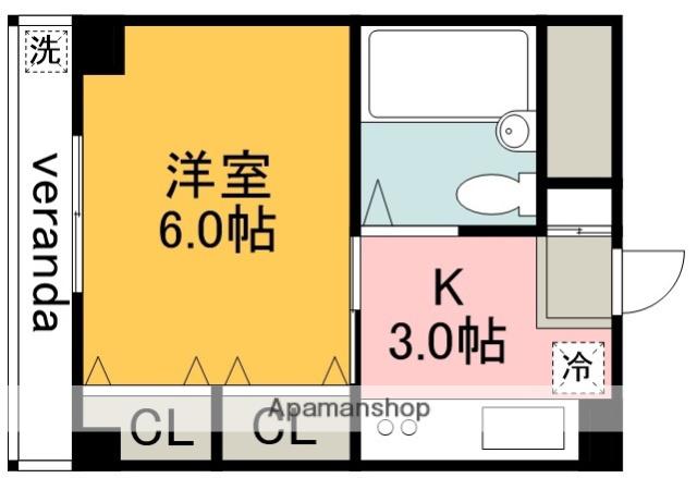 三ツ木コーポ富士見台 1階階 間取り