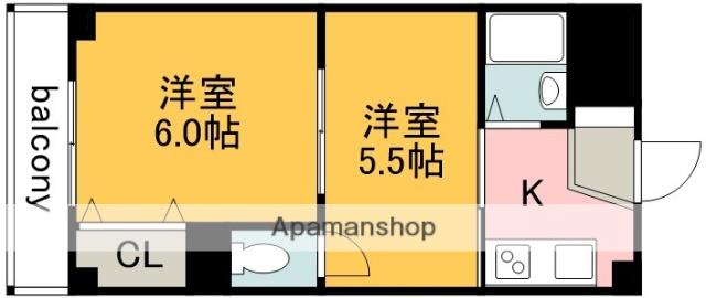 三ツ木コーポ富士見台 1階階 間取り