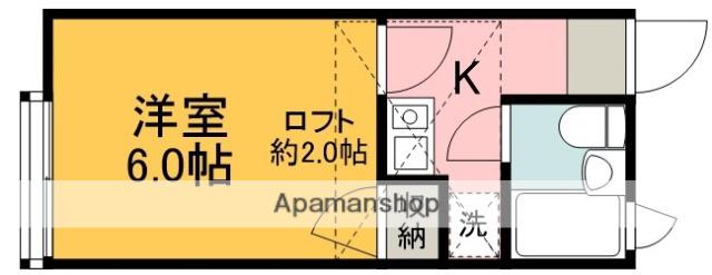 コーポ コバヤシ(1K/2階)の間取り写真