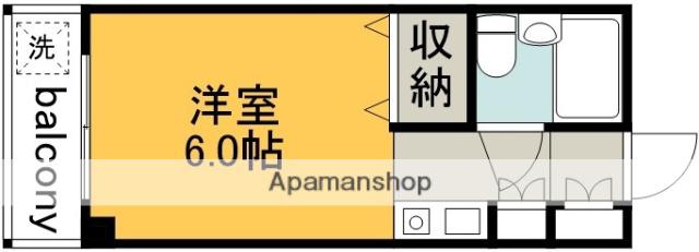 倉林マンション(ワンルーム/4階)の間取り写真