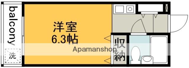 倉林マンション(ワンルーム/2階)の間取り写真