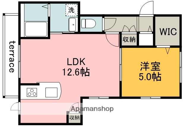 VILLAGE調布(1LDK/1階)の間取り写真