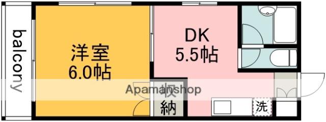 ブルーフォリスト2(1DK/1階)の間取り写真