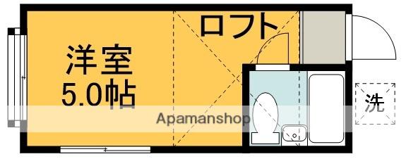 新調布ハイツB号館(ワンルーム/2階)の間取り写真