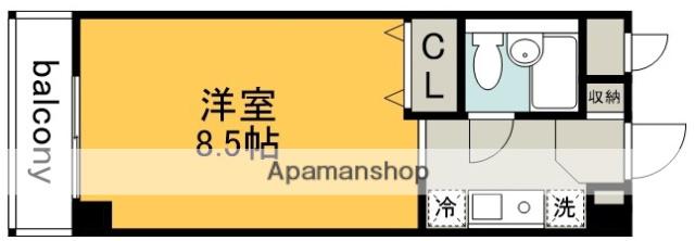 深大寺ハウス(ワンルーム/2階)の間取り写真