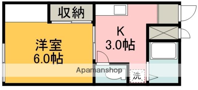 グリーンコーポ(1K/1階)の間取り写真