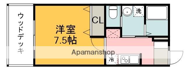 ヴィラッジオ・ムジカーレ成城(1K/1階)の間取り写真