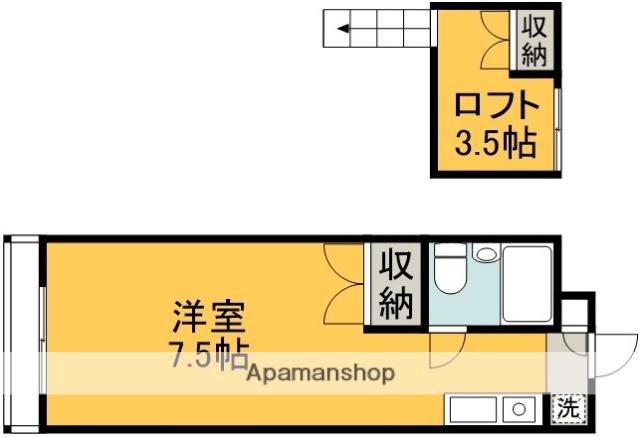 コーポ ホワイトA(ワンルーム/1階)の間取り写真