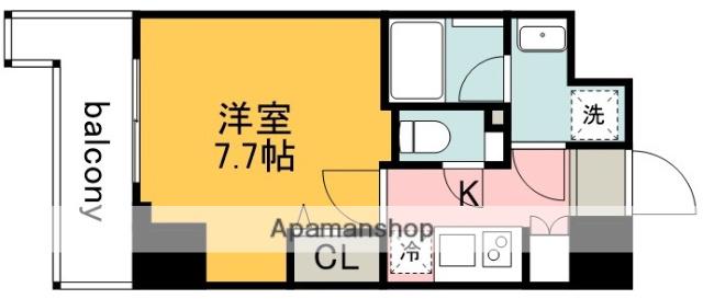 MAXIV府中AZ(1K/10階)の間取り写真