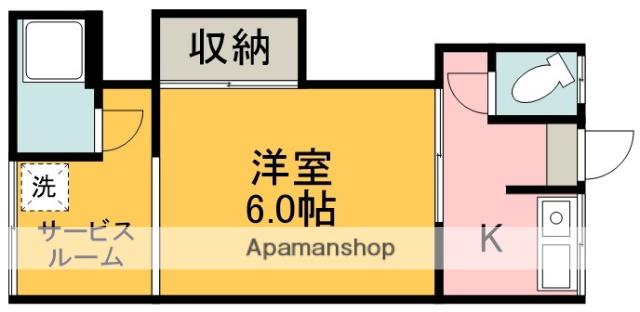 志賀荘(1K/1階)の間取り写真