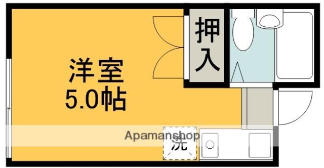 ビレッヂなかよし(ワンルーム/2階)の間取り写真