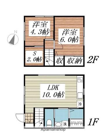 Ｉ−ＷＯＯＤ府中本町(2SLDK)の間取り写真