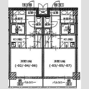 S-FORT八王子堀之内(1K/4階)の間取り写真