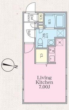 GRAN PASEO 明大前Ⅱ(ワンルーム/1階)の間取り写真