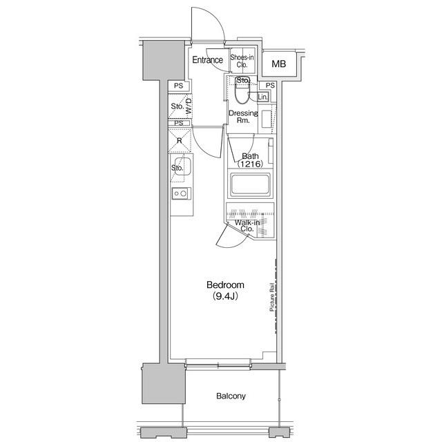 ザ・パークハビオ上北沢(ワンルーム/10階)の間取り写真